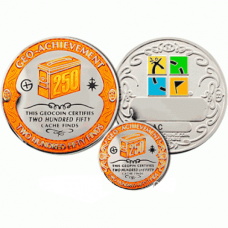 250 Finds Geo-Achievement set Geocoin