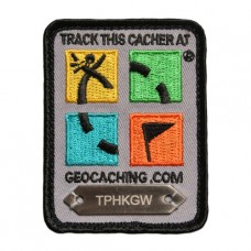 Four Colour Geocaching Logo Trackable Patch