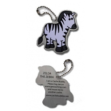 Zelda the Zebra Travel Tag