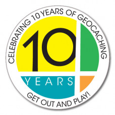 10 Years! of Geocaching Sticker
